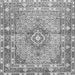 Serging Thickness of Medallion Gray Traditional Rug, tr1307gry