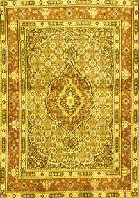 Medallion Yellow Traditional Rug, tr1307yw