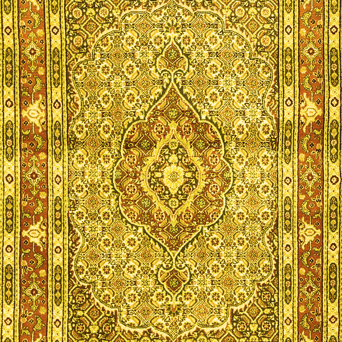 Medallion Yellow Traditional Rug, tr1307yw