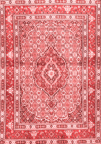 Medallion Red Traditional Rug, tr1307red