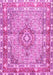 Medallion Pink Traditional Rug, tr1307pnk