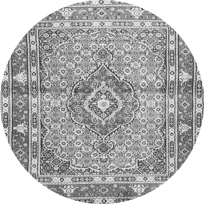 Square Medallion Gray Traditional Rug, tr1307gry