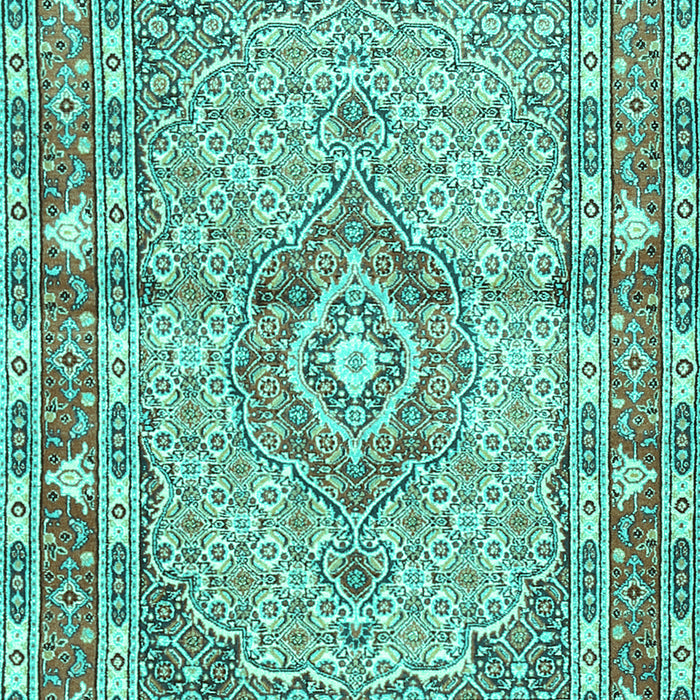 Medallion Turquoise Traditional Rug, tr1307turq
