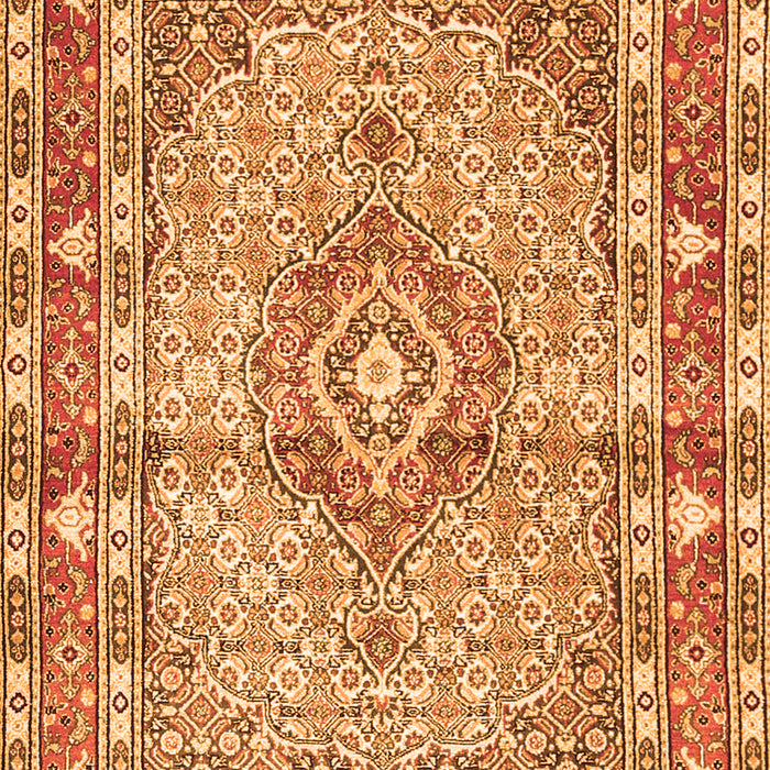 Medallion Orange Traditional Rug, tr1307org