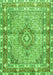 Medallion Green Traditional Rug, tr1307grn