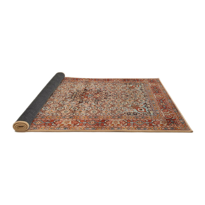 Sideview of Traditional Chestnut Red Persian Rug, tr1308