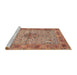 Sideview of Machine Washable Traditional Chestnut Red Rug, wshtr1308