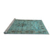 Sideview of Machine Washable Persian Light Blue Traditional Rug, wshtr1308lblu