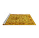 Sideview of Machine Washable Persian Yellow Traditional Rug, wshtr1308yw