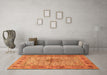 Machine Washable Persian Orange Traditional Area Rugs in a Living Room, wshtr1308org