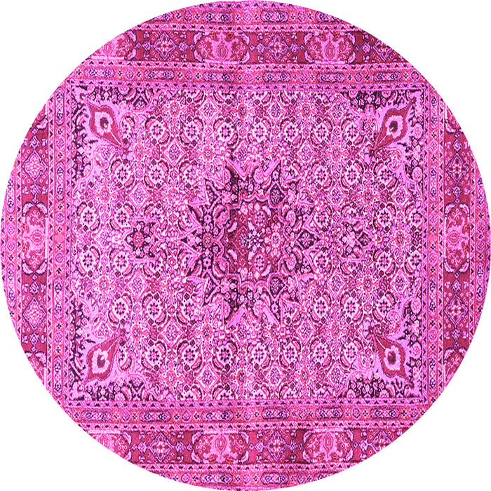 Round Persian Pink Traditional Rug, tr1308pnk