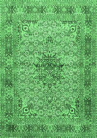 Persian Emerald Green Traditional Rug, tr1308emgrn