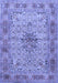 Machine Washable Persian Blue Traditional Rug, wshtr1308blu