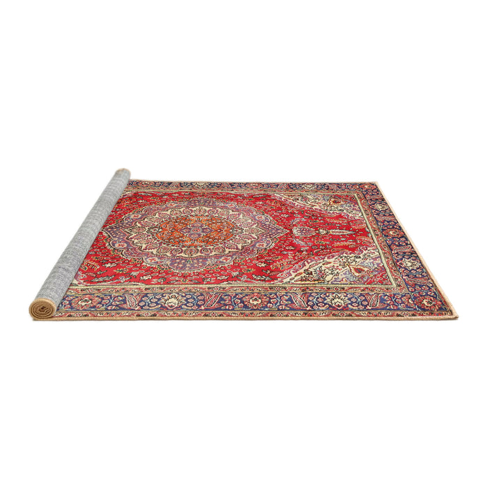Sideview of Machine Washable Traditional Red Rug, wshtr1309