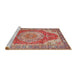 Sideview of Machine Washable Traditional Red Rug, wshtr1309