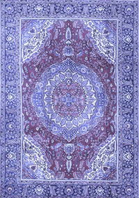 Medallion Blue Traditional Rug, tr1309blu