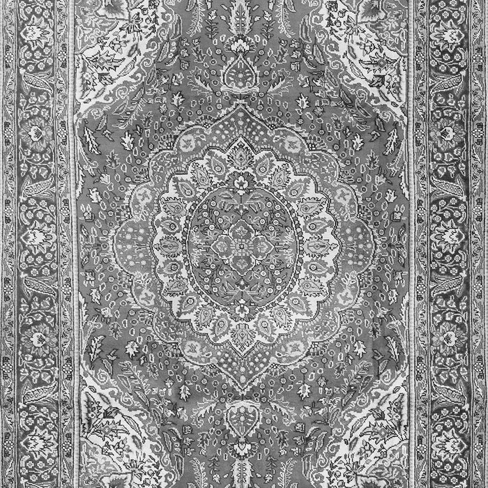 Serging Thickness of Machine Washable Medallion Gray Traditional Rug, wshtr1309gry