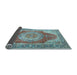 Sideview of Medallion Light Blue Traditional Rug, tr1309lblu