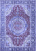 Medallion Blue Traditional Rug, tr1309blu