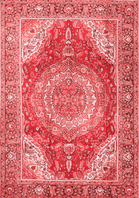 Medallion Red Traditional Rug, tr1309red