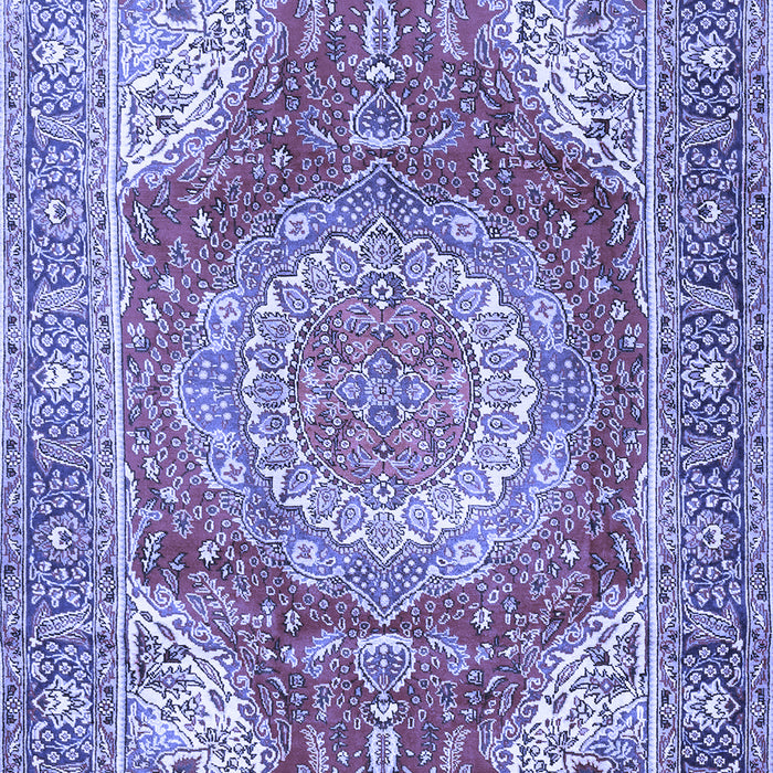 Medallion Blue Traditional Rug, tr1309blu