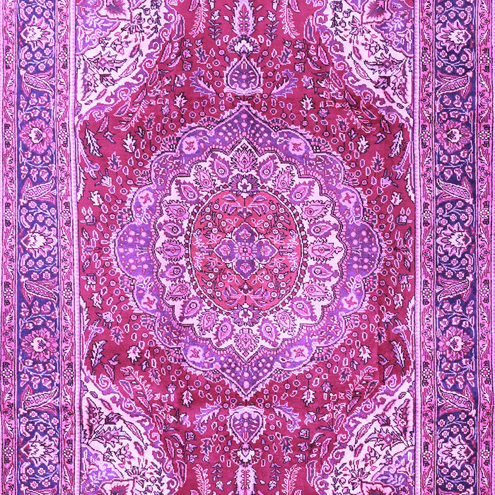 Machine Washable Medallion Purple Traditional Area Rugs, wshtr1309pur