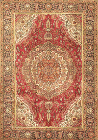 Medallion Brown Traditional Rug, tr1309brn