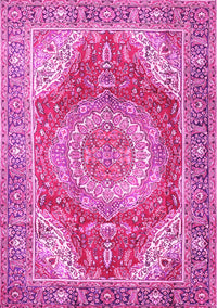 Medallion Pink Traditional Rug, tr1309pnk