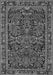 Serging Thickness of Machine Washable Persian Gray Traditional Rug, wshtr130gry