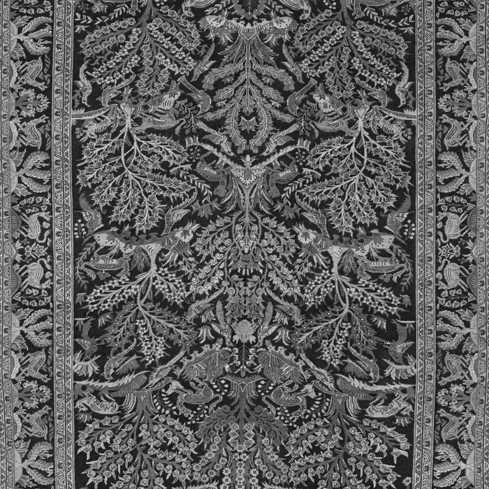 Serging Thickness of Machine Washable Persian Gray Traditional Rug, wshtr130gry