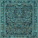 Square Persian Light Blue Traditional Rug, tr130lblu