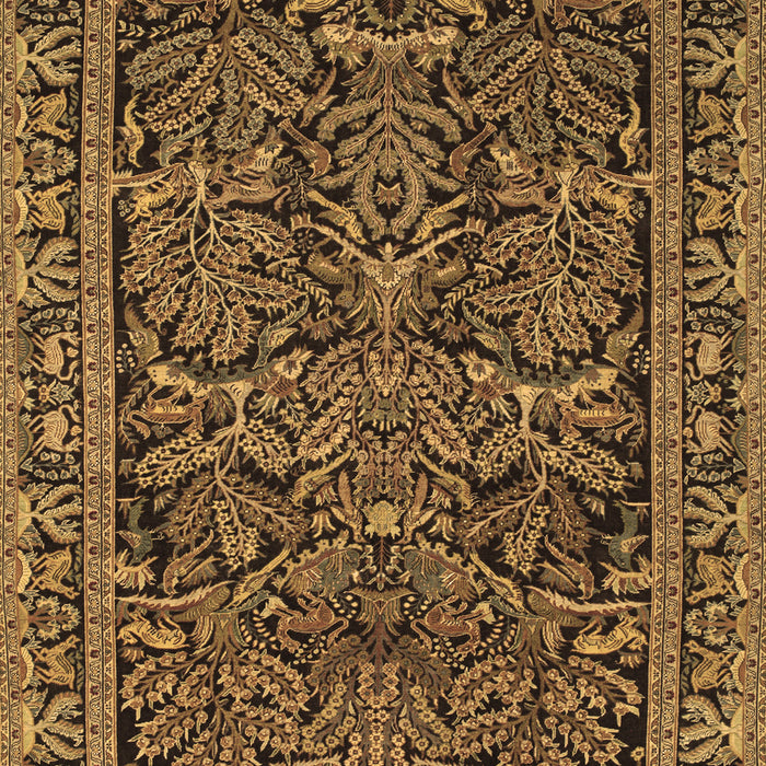 Machine Washable Persian Brown Traditional Rug, wshtr130brn