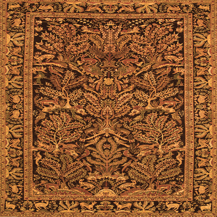 Serging Thickness of Persian Orange Traditional Rug, tr130org