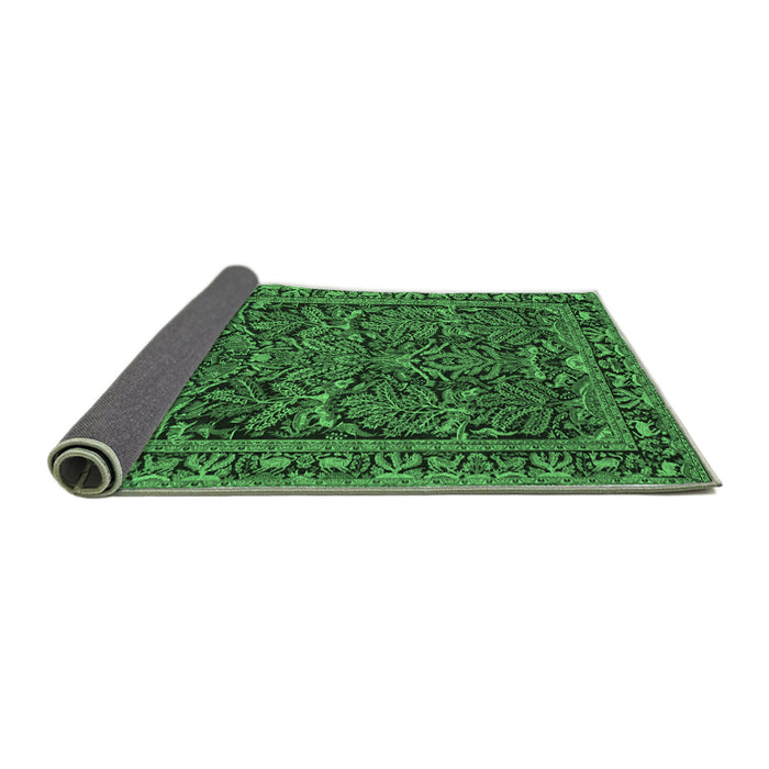 Sideview of Persian Emerald Green Traditional Rug, tr130emgrn