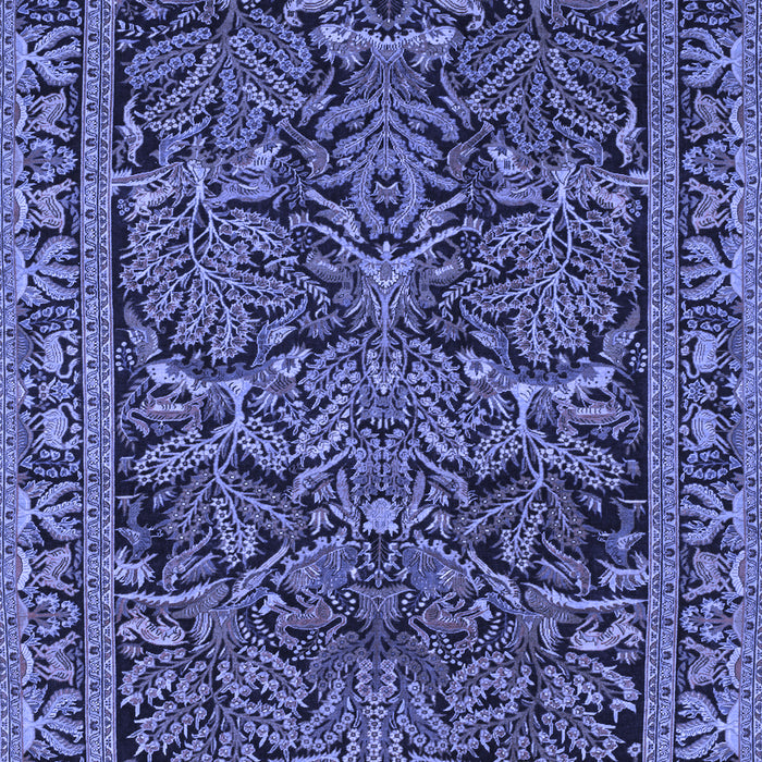 Machine Washable Persian Blue Traditional Rug, wshtr130blu