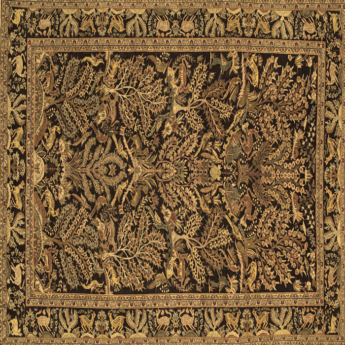 Square Persian Brown Traditional Rug, tr130brn