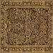 Square Persian Brown Traditional Rug, tr130brn