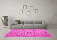 Machine Washable Southwestern Pink Country Rug, wshtr1310pnk