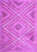 Machine Washable Southwestern Purple Country Area Rugs, wshtr1310pur