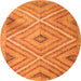 Square Southwestern Orange Country Rug, tr1310org