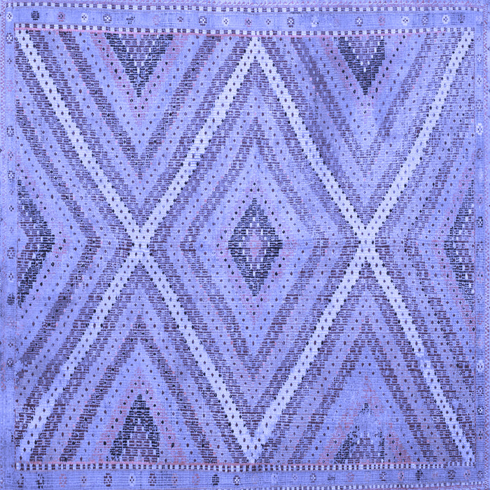 Square Southwestern Blue Country Rug, tr1310blu