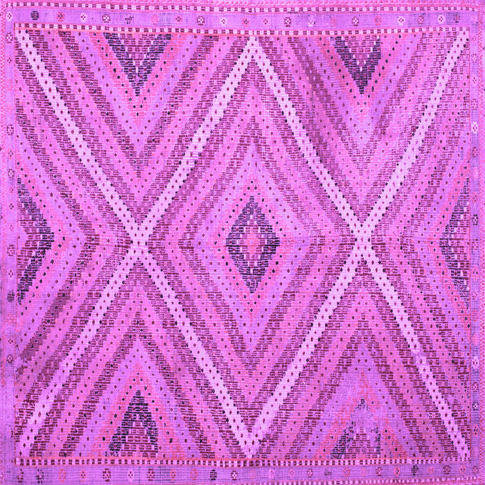Square Machine Washable Southwestern Purple Country Area Rugs, wshtr1310pur