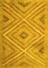 Machine Washable Southwestern Yellow Country Rug, wshtr1310yw