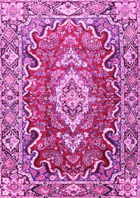 Medallion Pink Traditional Rug, tr1311pnk