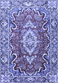 Medallion Blue Traditional Rug, tr1311blu