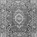 Serging Thickness of Medallion Gray Traditional Rug, tr1311gry