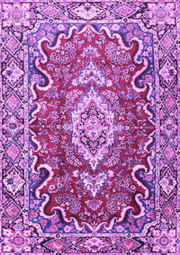 Medallion Purple Traditional Rug, tr1311pur