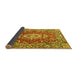Sideview of Medallion Yellow Traditional Rug, tr1311yw