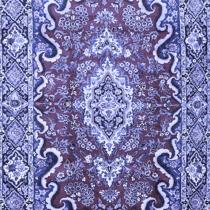 Medallion Blue Traditional Rug, tr1311blu