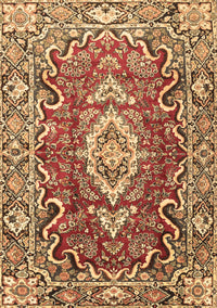 Medallion Brown Traditional Rug, tr1311brn